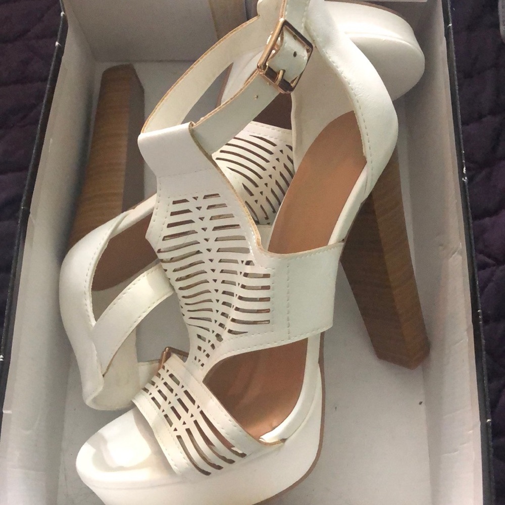 White heels- never worn
